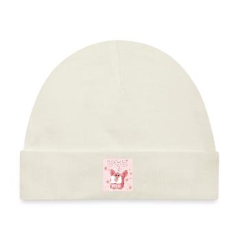 Japanisches japanisches Erdbeer - Baby Premium Organic Mütze - Naturweiß - Vorne