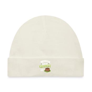 Kompostierung Kompost Wurm Abfall - Baby Premium Organic Mütze - Naturweiß - Vorne