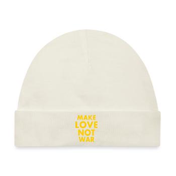 Make love not war - Baby Premium Organic Mütze - Naturweiß - Vorne