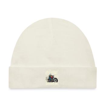 Das Original Social Distancing Motorrad Vintage - Baby Premium Organic Mütze - Naturweiß - Vorne