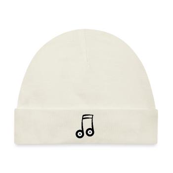 Nimmt als musikalische Note auf - Baby Premium Organic Mütze - Naturweiß - Vorne