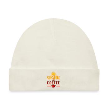 Sunshine and Coffee - Baby Premium Organic Mütze - Naturweiß - Vorne