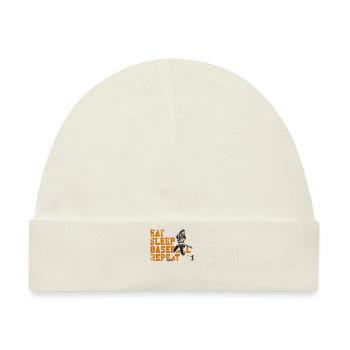 Baseball Fan Vintage Batter Eat - Baby Premium Organic Mütze - Naturweiß - Vorne