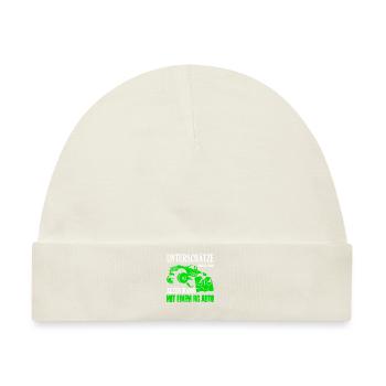 Unterschätze niemals einen Mann mit einem RC Auto - Baby Premium Organic Mütze - Naturweiß - Vorne