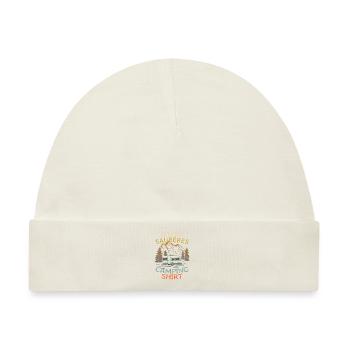 Camping Wohnwagen Camper Dauercamper lustig - Baby Premium Organic Mütze - Naturweiß - Vorne