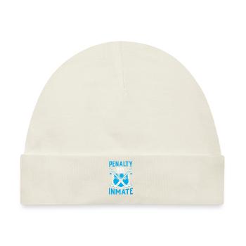 Eishockey Strafbank Eishockeyspieler Penalty Box - Baby Premium Organic Mütze - Naturweiß - Vorne