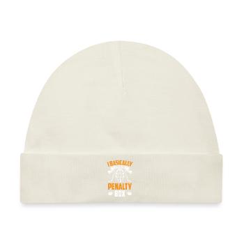 Eishockey Strafbank Eishockeyspieler Penalty Box - Baby Premium Organic Mütze - Naturweiß - Vorne