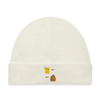 Saftsack, lustige Sprüche, Geschenk - Baby Premium Organic Mütze - Naturweiß - Vorne