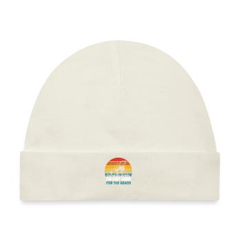 Ich Bin Nur Wegen Des Grases Hier Gras Rasenmähen - Baby Premium Organic Mütze - Naturweiß - Vorne