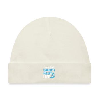 Stolze Schwimm-Mimi Schwimmer Mimi Oma Geschenk - Baby Premium Organic Mütze - Naturweiß - Vorne