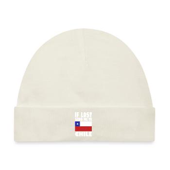Chile Flagge Spruch - Baby Premium Organic Mütze - Naturweiß - Vorne