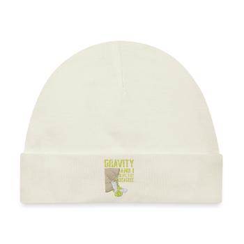 Funny Climber Rock Climbing Gravity - Baby Premium Organic Mütze - Naturweiß - Vorne