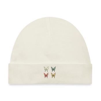 Origami Schmetterlinge - Baby Premium Organic Mütze - Naturweiß - Vorne