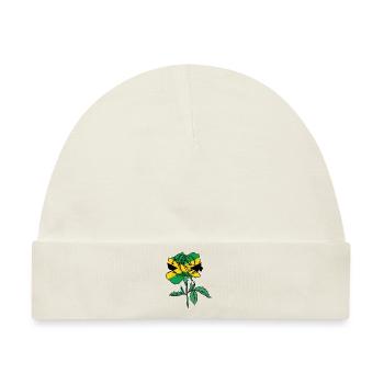 Flagge Rose Deutsche Deutsche Flagge Geschenk - Baby Premium Organic Mütze - Naturweiß - Vorne
