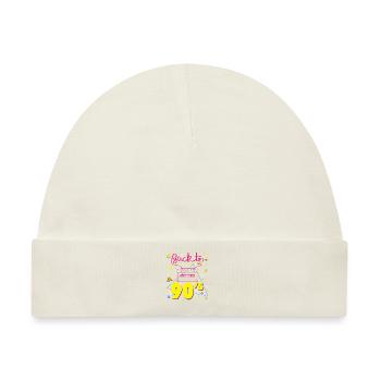 Cooles Back To 90s Party Nostalgie Geschenk - Baby Premium Organic Mütze - Naturweiß - Vorne