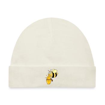 Honigtopf Honigdealer Hobbyimker Biene Bienenflüs - Baby Premium Organic Mütze - Naturweiß - Vorne