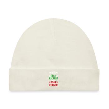 Greenflation Reichen Reicher Und Die Armen Ärmer - Baby Premium Organic Mütze - Naturweiß - Vorne