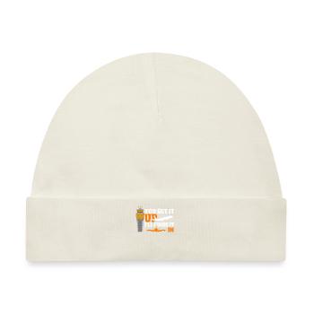 Fluglotsen Luftfahrt Flughafen Fluglotse - Baby Premium Organic Mütze - Naturweiß - Vorne