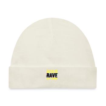 Techno Musik Rave - Baby Premium Organic Mütze - Naturweiß - Vorne