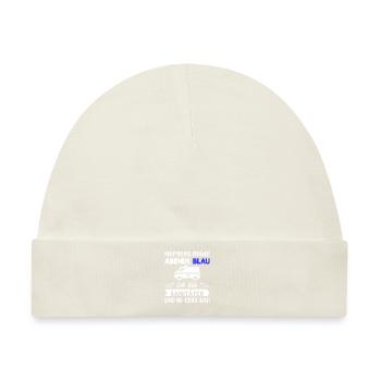 Morgens Müde Abends Blau Sanitäter - Baby Premium Organic Mütze - Naturweiß - Vorne