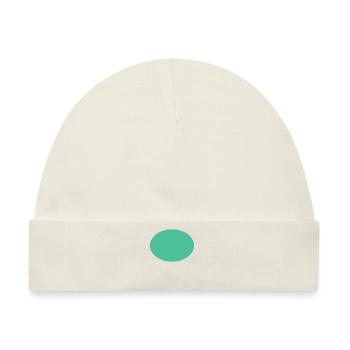 Grünes Oval Simpel Design - Baby Premium Organic Mütze - Naturweiß - Vorne