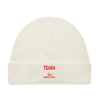 Team Lychee Saft - Baby Premium Organic Mütze - Naturweiß - Vorne