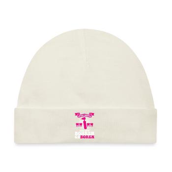 Zahn Zahnarzt Bohren Zahn Geschenk - Baby Premium Organic Mütze - Naturweiß - Vorne