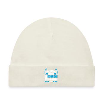 Zahn Zahnarzt Bohren Zahn Geschenk - Baby Premium Organic Mütze - Naturweiß - Vorne
