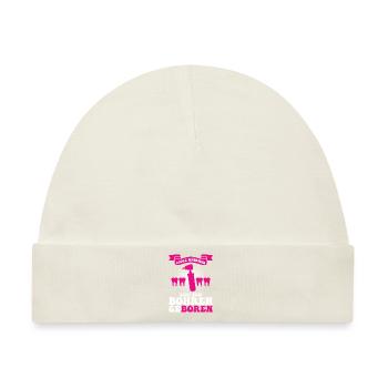 Zahn Zahnarzt Bohren Zahn Geschenk - Baby Premium Organic Mütze - Naturweiß - Vorne