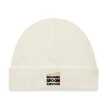 Wooden Spoon Survivor - Baby Premium Organic Mütze - Naturweiß - Vorne
