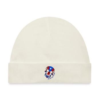 Sugar Skull Stolzer Puertoricaner - Baby Premium Organic Mütze - Naturweiß - Vorne