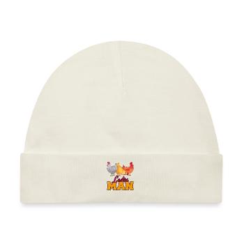 Ladies Man Funny Chicken Dad Chicken Farmer Chicke - Baby Premium Organic Mütze - Naturweiß - Vorne