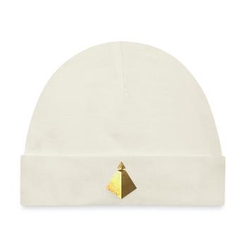 Illuminati Pyramid Gold 3D - Baby Premium Organic Mütze - Naturweiß - Vorne