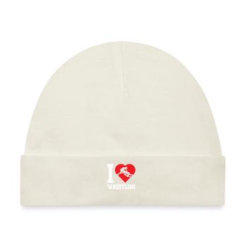 Ich Liebe Wrestling Ringen Ringer Ringkampf - Baby Premium Organic Mütze - Naturweiß - Vorne