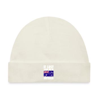 Australien Flagge Spruch - Baby Premium Organic Mütze - Naturweiß - Vorne