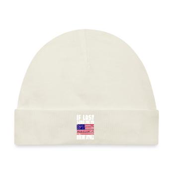 Bikini Atoll Flagge Spruch - Baby Premium Organic Mütze - Naturweiß - Vorne