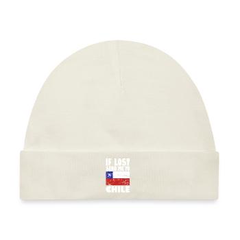 Chile Flagge Spruch - Baby Premium Organic Mütze - Naturweiß - Vorne