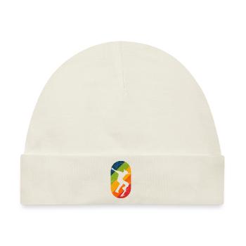 Skateboard Retro Kickflip Distressed - Baby Premium Organic Mütze - Naturweiß - Vorne