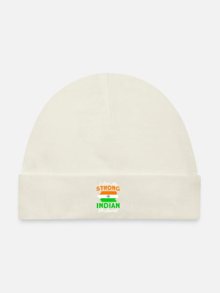 Indien Indische Wurzeln Geschenk - Baby Premium Organic Mütze - Naturweiß