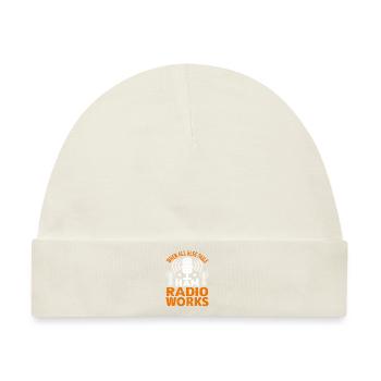 Funk Amateur Funker Funken Radio Hobby Geschenk - Baby Premium Organic Mütze - Naturweiß - Vorne