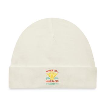 Funk Amateur Funker Funken Radio Hobby Geschenk - Baby Premium Organic Mütze - Naturweiß - Vorne