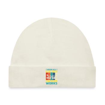 Funk Amateur Funker Funken Radio Hobby Geschenk - Baby Premium Organic Mütze - Naturweiß - Vorne