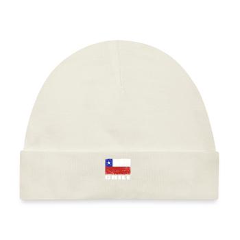 Chile Flagge Grunge Chile Fahne - Baby Premium Organic Mütze - Naturweiß - Vorne