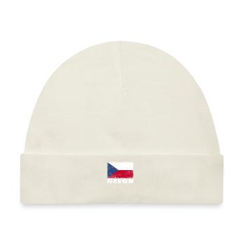 Tschechien Flagge Grunge Tschechien Fahne - Baby Premium Organic Mütze - Naturweiß - Vorne