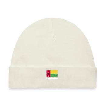 Guinea Bissau Flagge Grunge Guinea Bissau Fahne - Baby Premium Organic Mütze - Naturweiß - Vorne