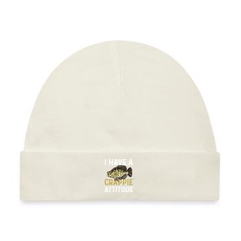 Lustiges Crappie Angler Shirt - Baby Premium Organic Mütze - Naturweiß - Vorne