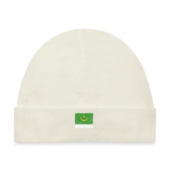 Mauretanien Flagge Grunge Mauretanien Fahne - Baby Premium Organic Mütze - Naturweiß - Vorne