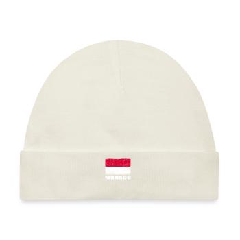 Monaco Flagge Grunge Monaco Fahne - Baby Premium Organic Mütze - Naturweiß - Vorne
