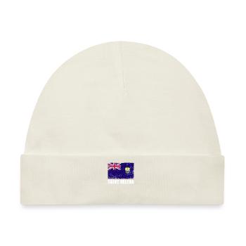 Sankt Helena Flagge Grunge Sankt Helena Fahne - Baby Premium Organic Mütze - Naturweiß - Vorne