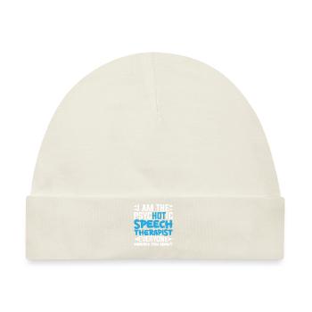 Sprachtherapeut Logopäde Geschenk - Baby Premium Organic Mütze - Naturweiß - Vorne
